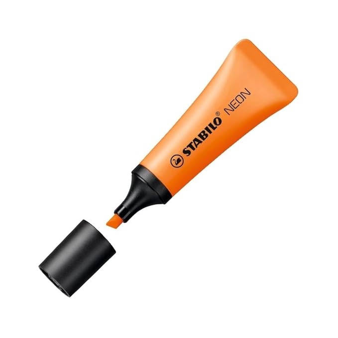 Orange colour Stabilo Neon Highlighter Stick