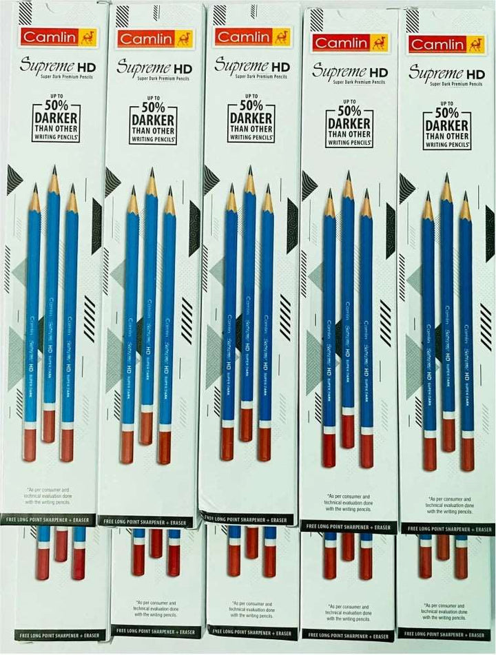 5 Pack of Camlin Supreme HD Pencil 10 Pieces in Each Set