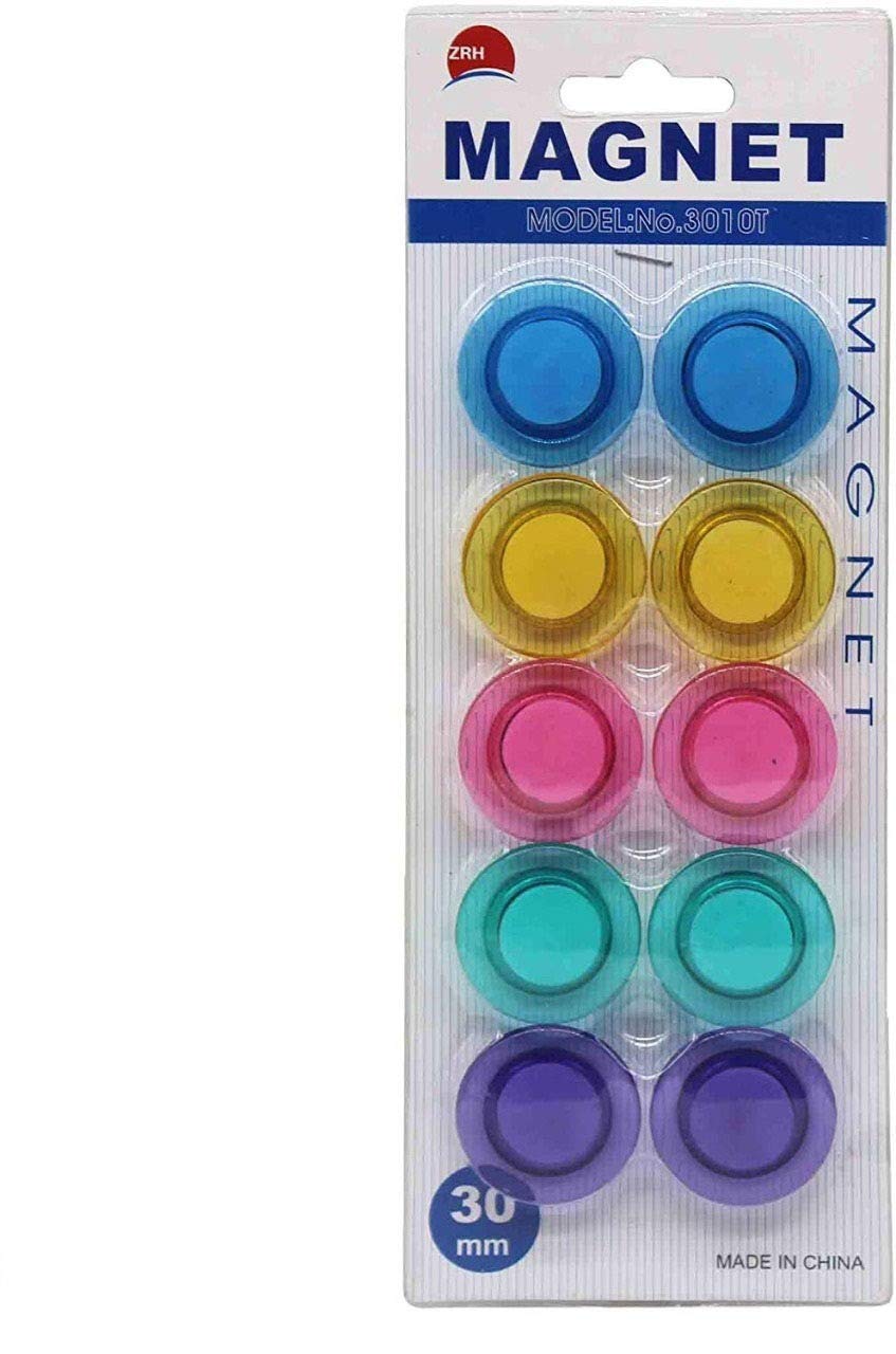 A pack of 10 ZRH Board Magnet 30MM