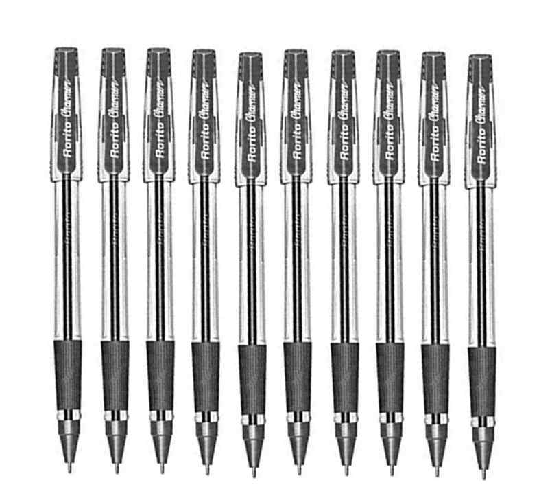 10 Pcs of Black 0.7mm  Rorito Charmer Ball Pen