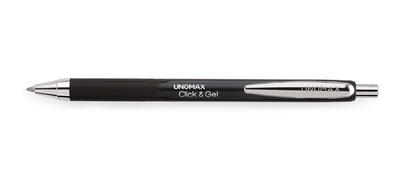 black Colour  Unomax Click & Gel Pen.