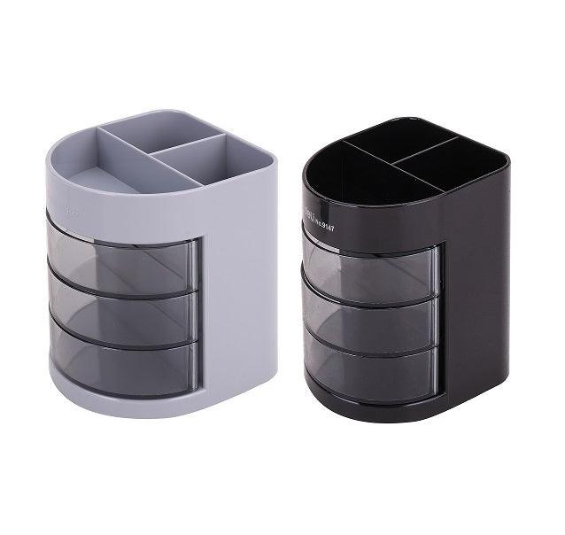 black Grey Deli Desk Organizer 6 Compartment