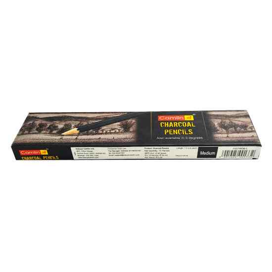 A Pack of Camlin Charcoal Pencil 10 pcs Medium