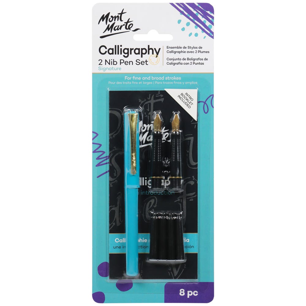 Calligraphy 2 Nib Pen Set Signature 8pc – Perfect for Beginners