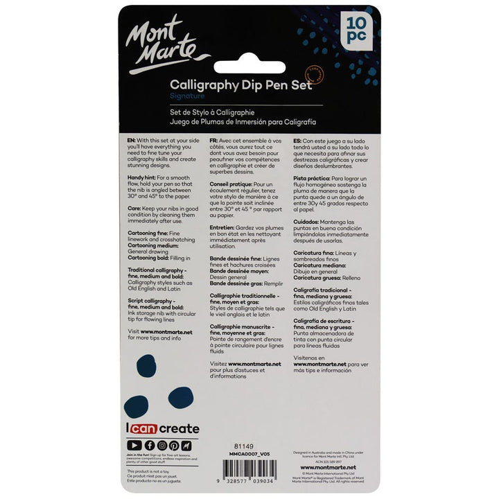Calligraphy Dip Pen Set Signature 10pc – Master Elegant Designs