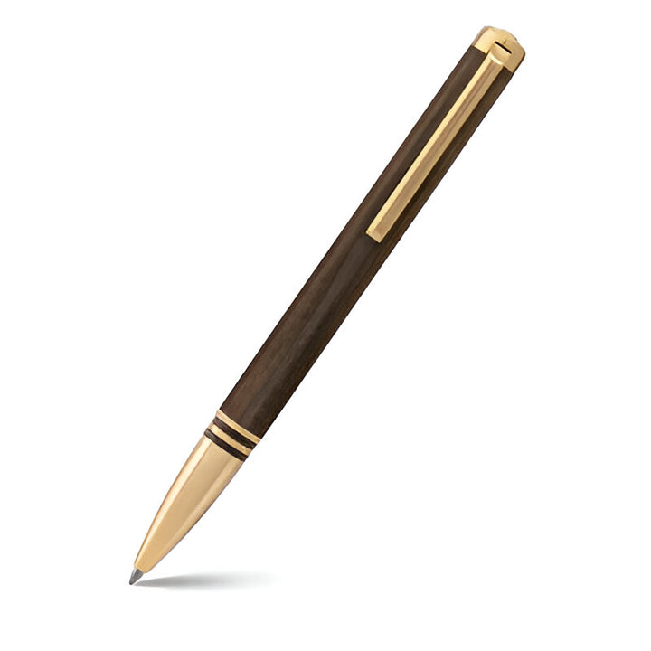 Torque Hickory Ballpoint Pen – Contemporary Wood & Brass Design