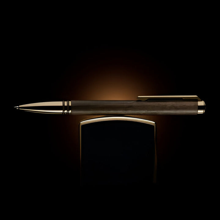 Torque Hickory Ballpoint Pen – Contemporary Wood & Brass Design