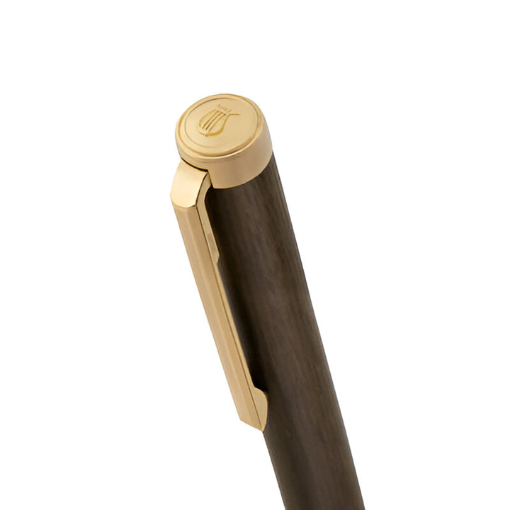 Torque Hickory Ballpoint Pen – Contemporary Wood & Brass Design