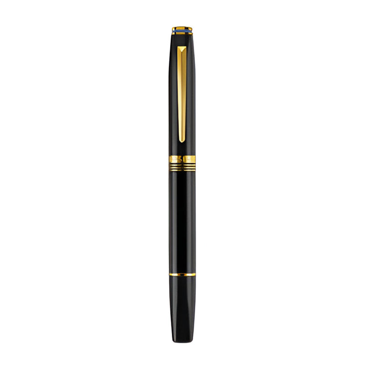 Elegant Contemporary Black & Gold Fountain Pen – Premium Writing