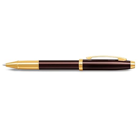 Sheaffer 9370 Rollerball Pen Glossy Coffee Brown With PVD Gold Tone Trim