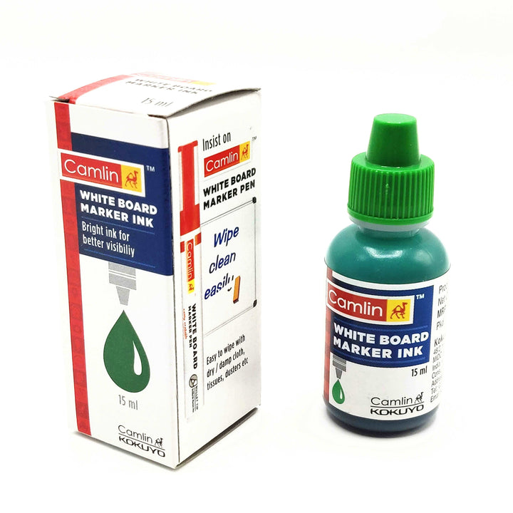 A Pack of Green 15 ml Camlin White Board Marker Ink