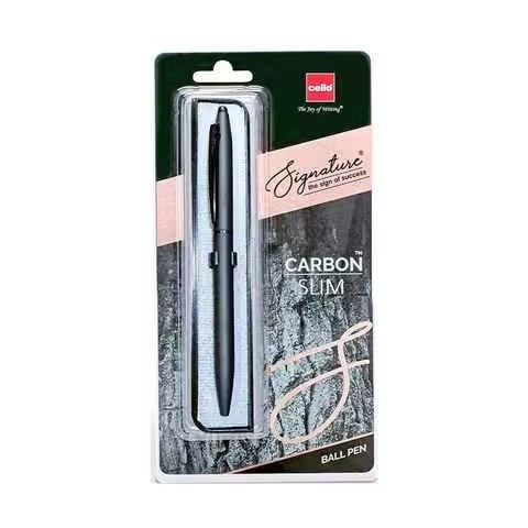 Cello Signature Carbon Slim Ball Pen - Bbag | India’s Best Online Stationery Store