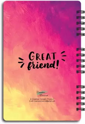 Creative Convert You Are Great Friend Diary - Bbag | India’s Best Online Stationery Store