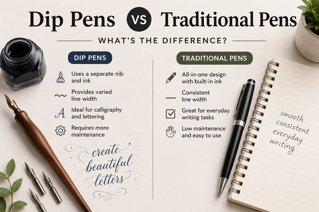 Dip Pens vs Traditional Pens: What's the Difference?