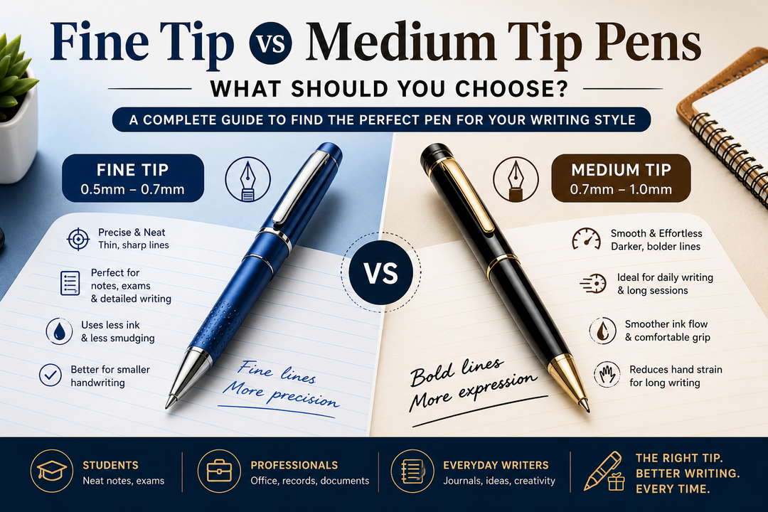 Fine Tip vs Medium Tip Pens – Which Pen Should You Choose?