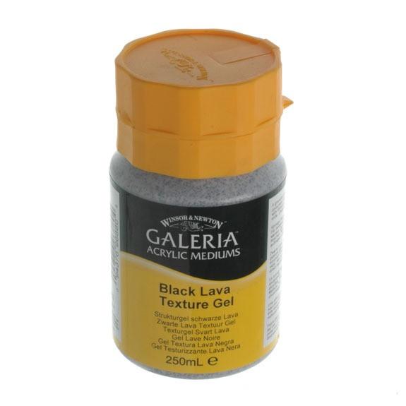 Winsor & Newton Galeria Black Lava Texture Gel 250ml Jar