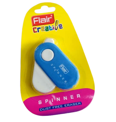 A Pack of Blue Flair Creative Spinner Dust Free Eraser.