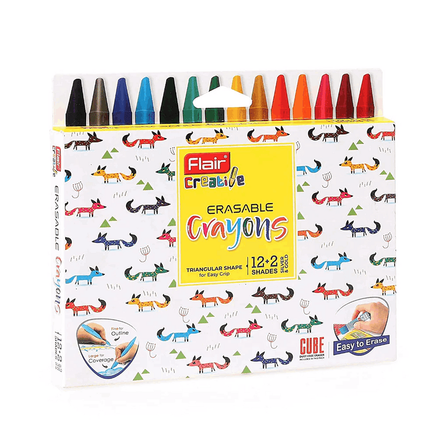 Flair Creative Erasable Crayons - Bbag | India’s Best Online Stationery Store
