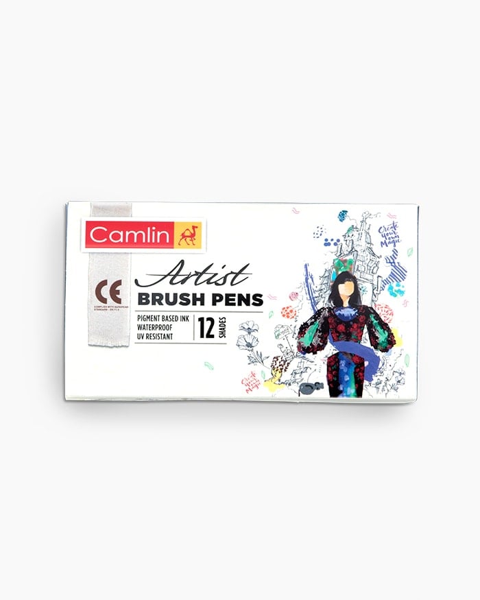 A Box 12 shades Camlin Artist Brush Pens 