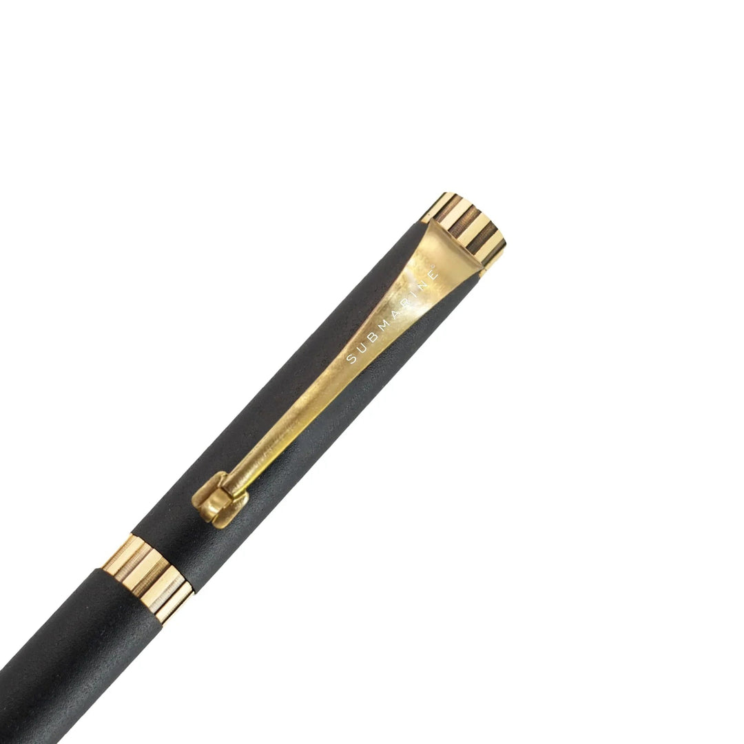 Regal Brass Roller Pen Black Gold Premium Writing Pen Bbag | India’s Best Online Stationery Store
