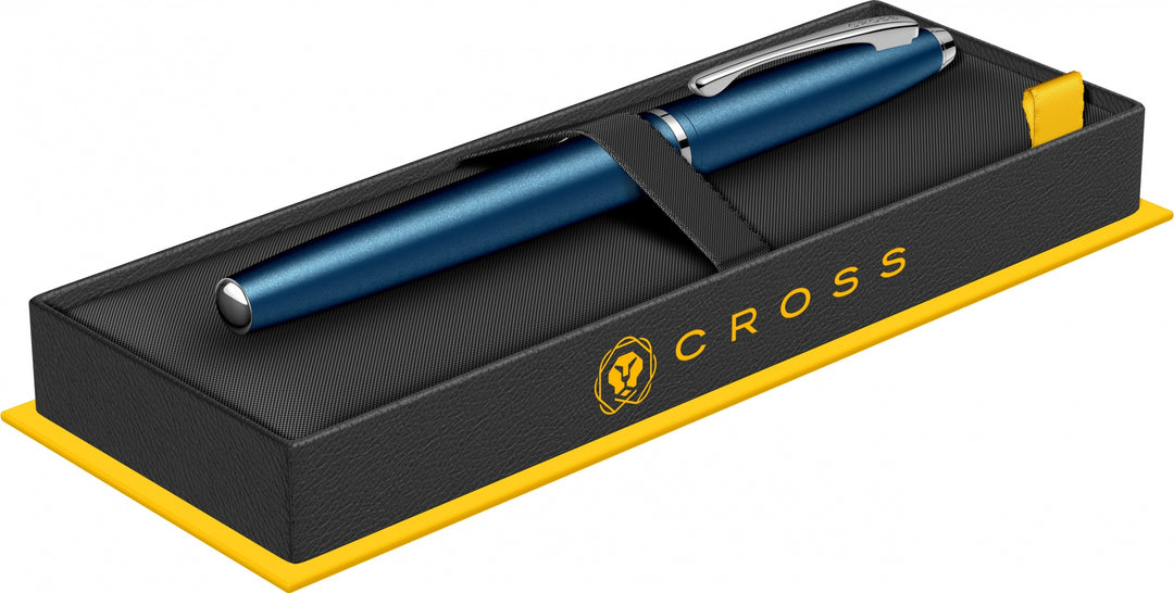 Cross Calais Matte Metallic Midnight Blue CT Roller Ball Pen AT0115-18