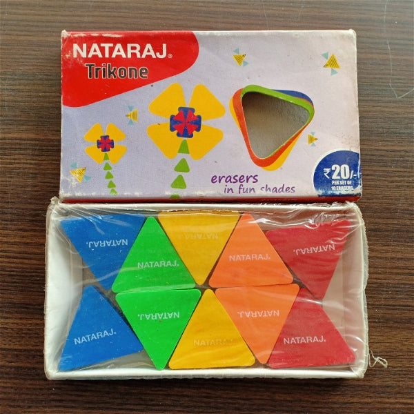 Nataraj Trikone Eraser - Bbag | India’s Best Online Stationery Store