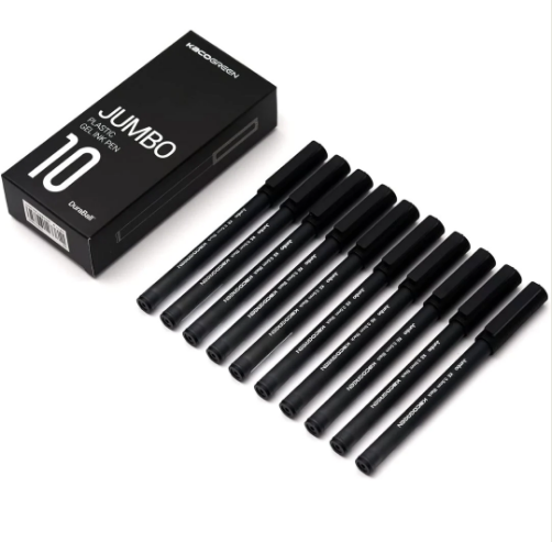 A Pack and 10 Pieces of Kacogreen Jumbo K6 Gel Pen