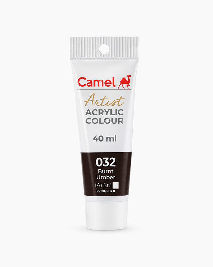 CAMEL ARTIST ACRYLIC COLOUR BURNT UMBER (032) 40ML