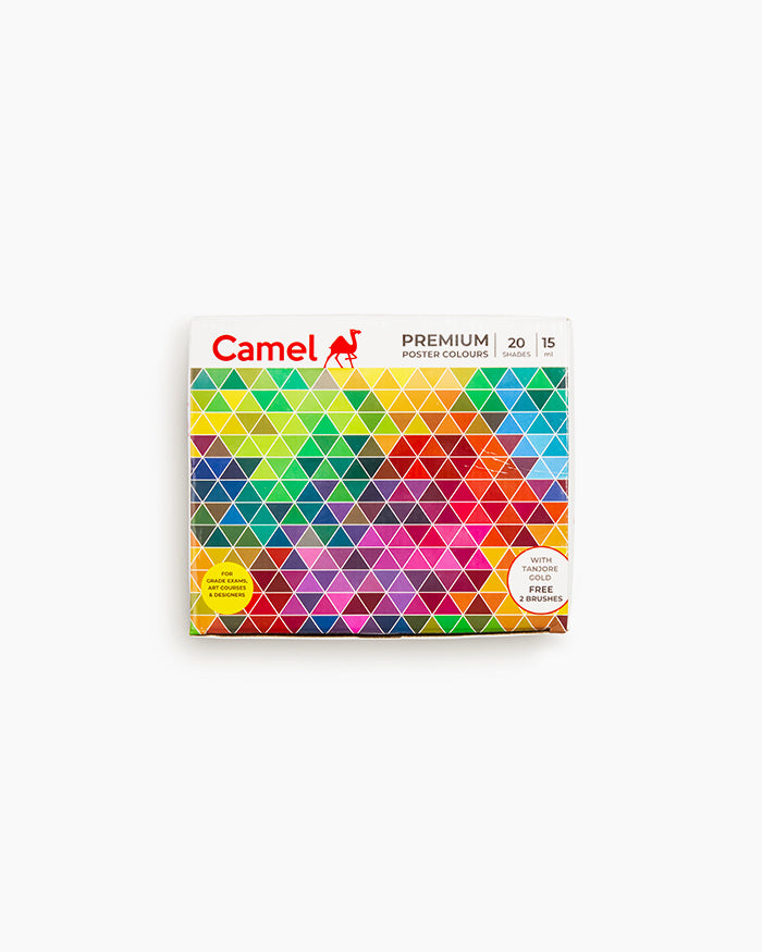 Camel Premium Poster Colours -Assorted pack of 20 shades in 15 ml