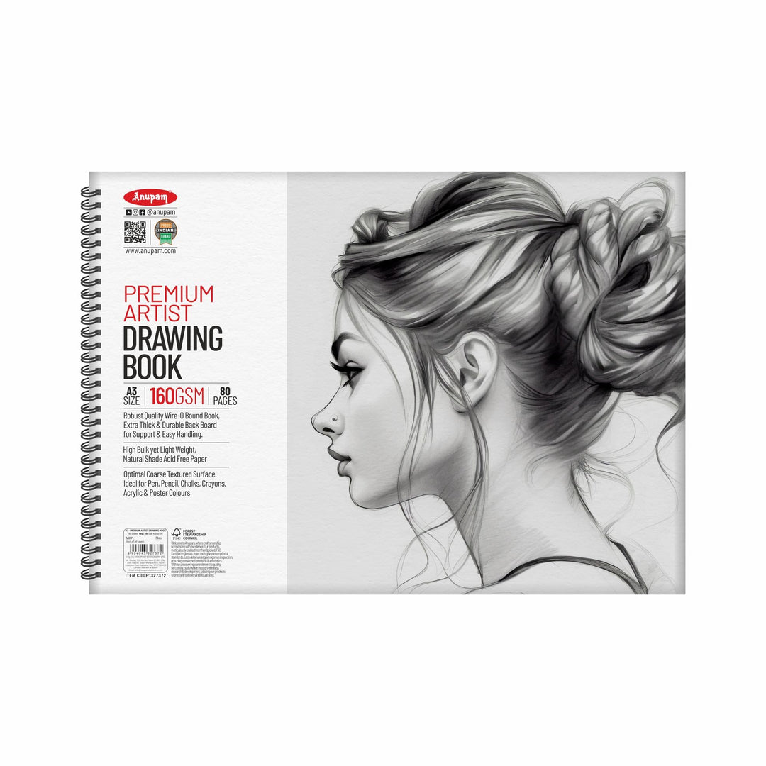 Anupam Artist Drawing Book-Acid Free Paper(140 GSM)