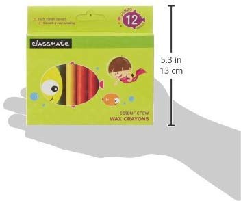 5.3 inches * 13 inches pack dimension of  Classmate Wax Crayons Jumbo Colour 
