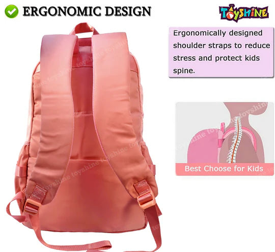 Toyshine Alphabets High School College Backpack Pink Bbag | India’s Best Online Stationery Store