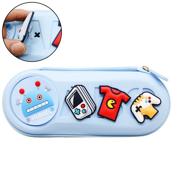 Shunde 9036 Robot Charm Plastic Pencil Pouch – Blue Cartoon Zipper Case for Kids Bbag | India’s Best Online Stationery Store | MANADHAR STATIONERS PRIVATE LIMITED