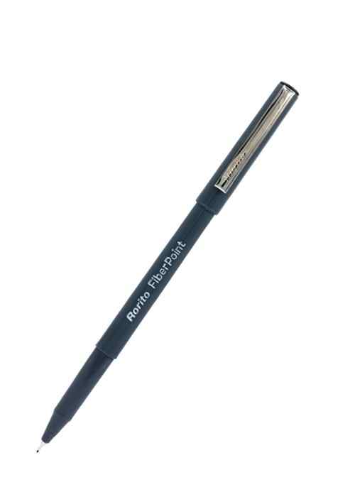 Black Rorito Fiber Point Ball Pen