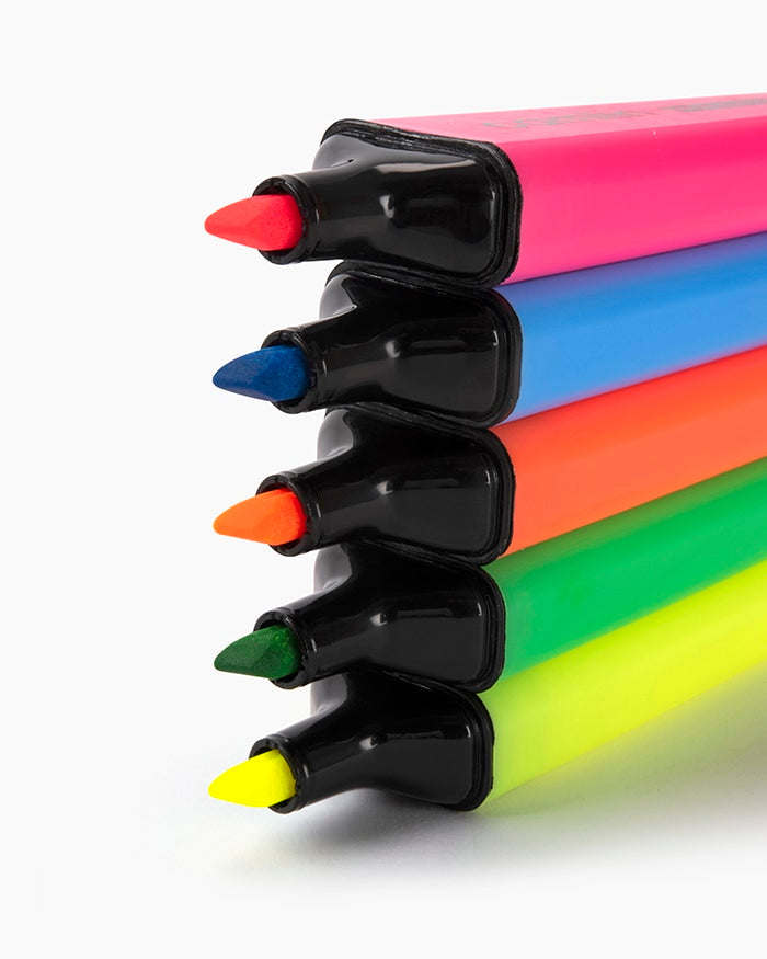 Pink, Blue, Orange, Green and Yellow Camlin Assorted Highlighter