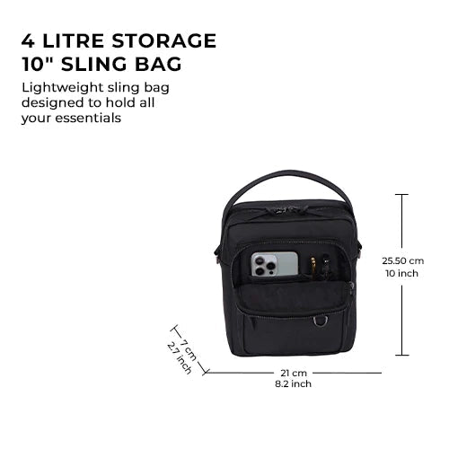 Elite Faux Leather Sling 4L Bbag | India’s Best Online Stationery Store