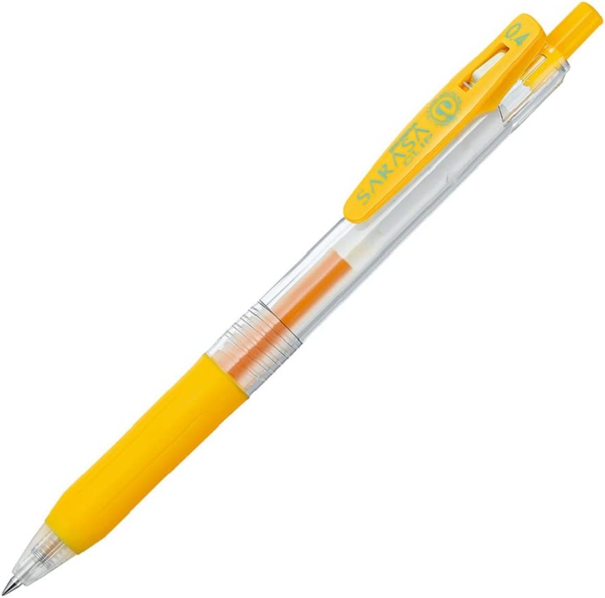 Yellow colour Zebra Sarasa Clip Neon Gel Pen