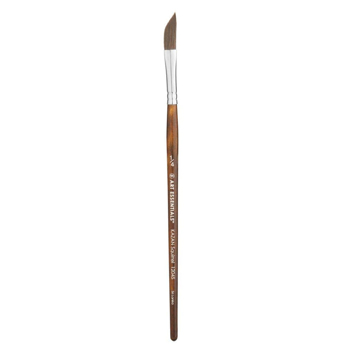 Art Essentials Kazan Synthetic Squirrel Hair Brush for Watercolour, Gouache and Ink - Series 12045 - Dagger - Short Handle - Size: 1/4 inch