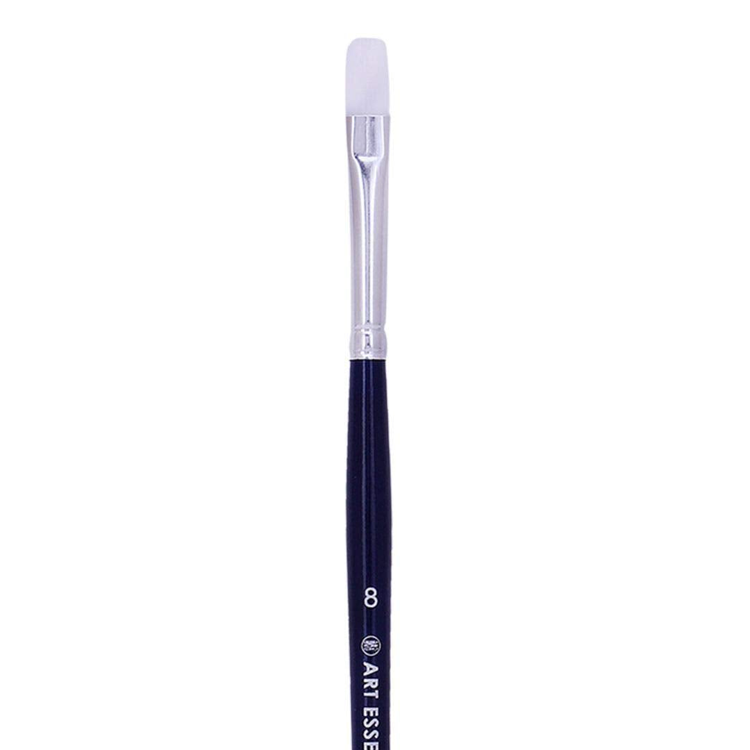 Art Essentials Oyster White Synthetic Hair Brush - Series 965 - Bright - Short Handle - Size: 8