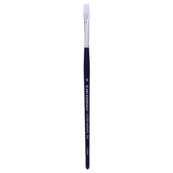 Art Essentials Oyster White Synthetic Hair Brush - Series 965 - Bright - Short Handle - Size: 8