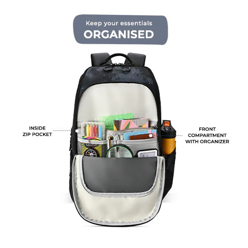 Art Astronaut Backpack 17 Inch (Black-Grey) Bbag | India’s Best Online Stationery Store