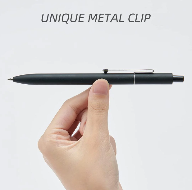 Black Kacogreen Midot Gel Ink Pen with unique metal tip 