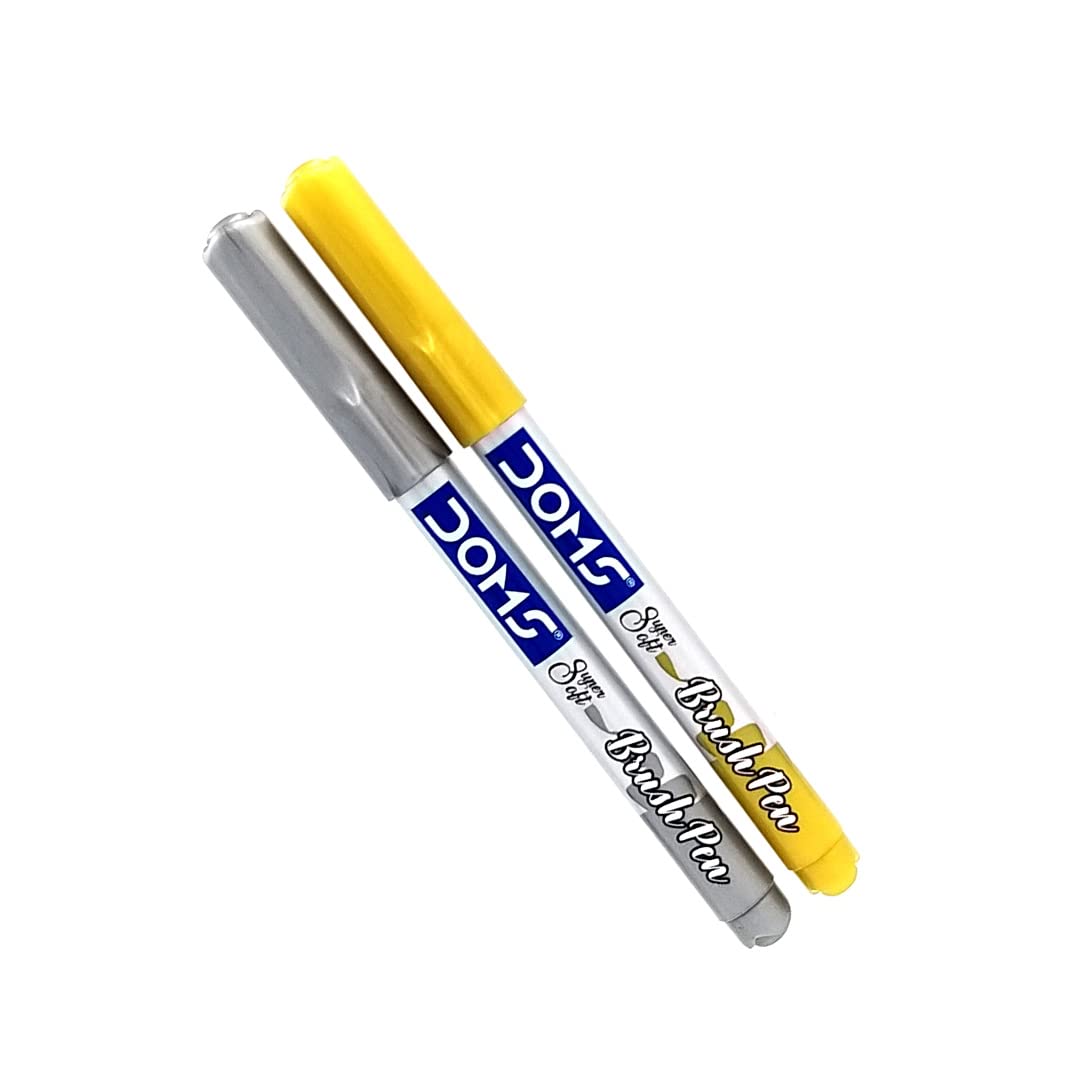 Doms Metallic Brush Pens - Bbag | India’s Best Online Stationery Store