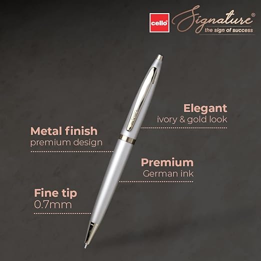 Cello Signature Creme Ivory Ball Pen