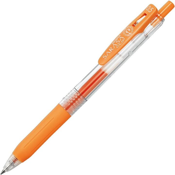 Orange colour Zebra Sarasa Clip Neon Gel Pen
