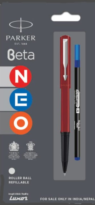 Parker Beta Neo With Stainless Steel Trim Roller Ball Pen - Bbag | India’s Best Online Stationery Store