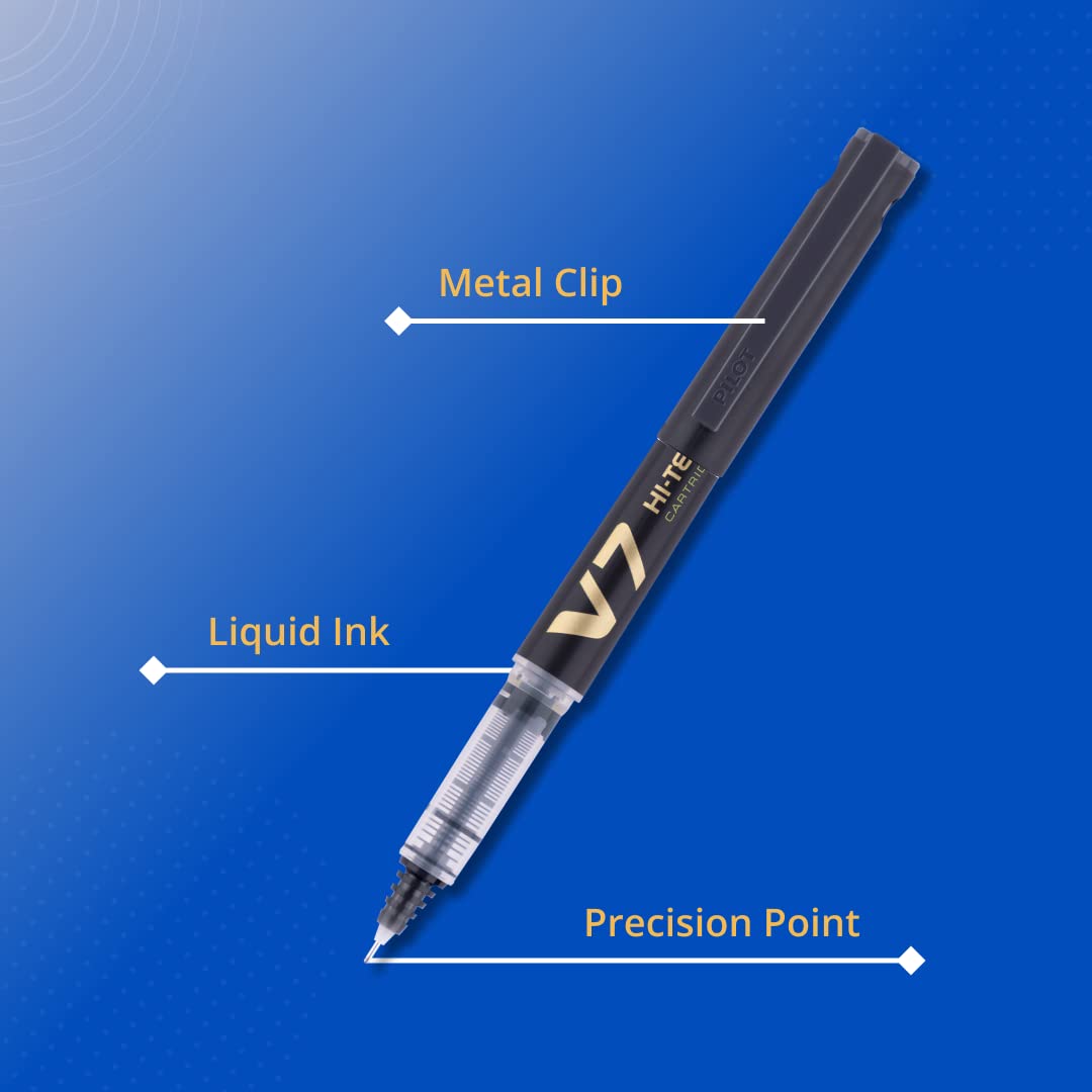 Pilot Hi-tecpoint V7 Liquid Ink Ball Pen - Bbag | India’s Best Online Stationery Store