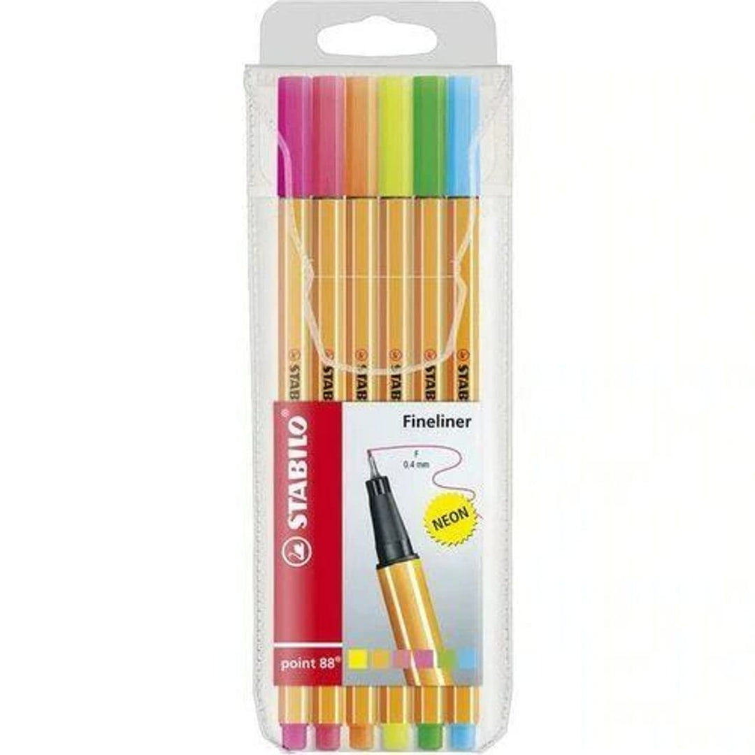 Stabilo Point 88 Neon 6 Shades Fine Liner - Bbag | India’s Best Online Stationery Store