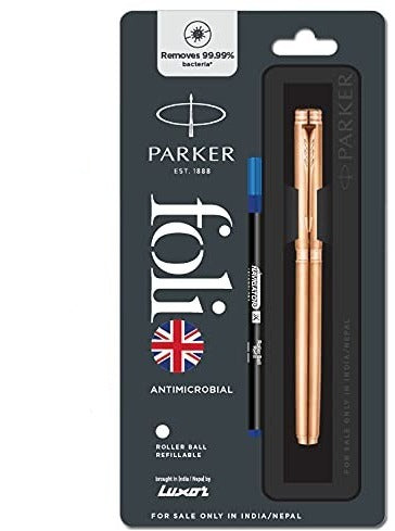 Parker Folio Antimicrobial Copper Ion Plated Roller Ball Pen - Bbag | India’s Best Online Stationery Store