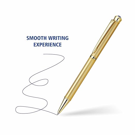 Pierre Cardin Jewel Satin Gold Ball Pen - Premium Writing